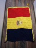 Steag drapel mătase original cu franjuri RSR, comunism, Ceaușescu colectie cadou