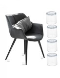 Set protectii anti-zgarieturi picioare scaun 19mm transparente