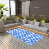 Cumpara ieftin Covor de exterior, ARAKIL albastru/alb, 160x230 cm, PP