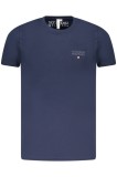 Cumpara ieftin ACCADEMIA MILITARE Tricou barbati din bumbac, cu mini imprimeu, Regular fit, Bleumarin, S