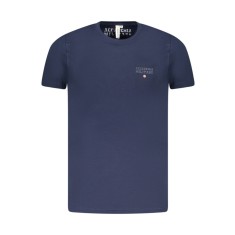 ACCADEMIA MILITARE Tricou barbati din bumbac, cu mini imprimeu, Regular fit, Bleumarin, S