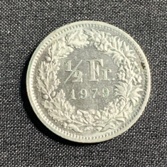 Moneda 1/2 franci 1979 Elvetia