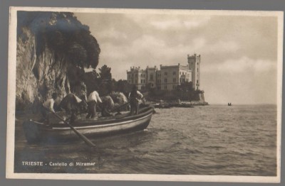 CPIB 23914 CARTE POSTALA - TRIESTE, CASTELUL MIRAMAR, CIRCULATA, 1925, STAMPILA, TIMBRE foto