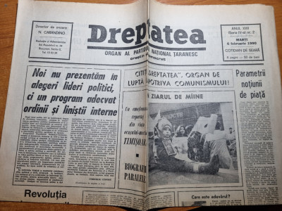 dreptatea 6 februarie 1990-nr. 2 al ziarului dupa comunism foto