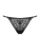 Chilot tanga din dantela fina cu motive florale Intensa thong, Obsessive, black