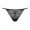 Chilot tanga din dantela fina cu motive florale Intensa thong, Obsessive, black