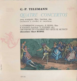 Disc vinil, LP. Quatre Concertos Pour Trompette, Flute, Hautbois, Alto-Georg Philipp Telemann, Orchestre de Cham, Clasica