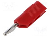 Conector banană 4mm mufă roșie 30A 30VAC 60VDC Hirschmann VSB 20