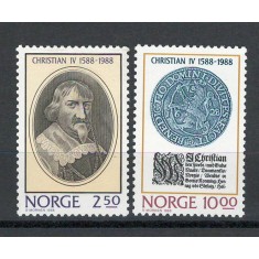 Norvegia 1988 MNH - 400 de ani de la urcarea pe tron a lui Christian IV