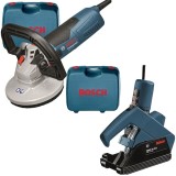 Bosch GBR 15 CA + GNF 20 CA - Slefuitor pentru beton 1500 W 125 mm valiza plastic + Freza pentru caneluri beton 900 W 115 mm valiza plastic