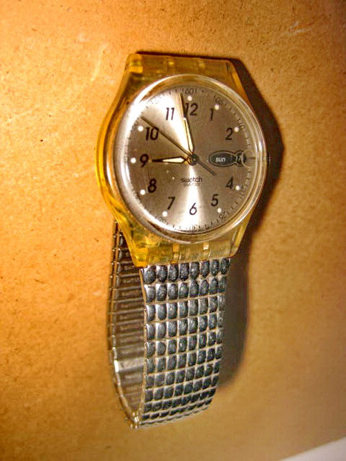 7461-Ceas mana Swatch Swiss AG 1997 water resistent safe clock. | Okazii.ro