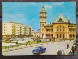 CPIB 17676 CARTE POSTALA - BUZAU. VEDERE DIN CENTRU, AUTOTURISM, Circulata, Fotografie