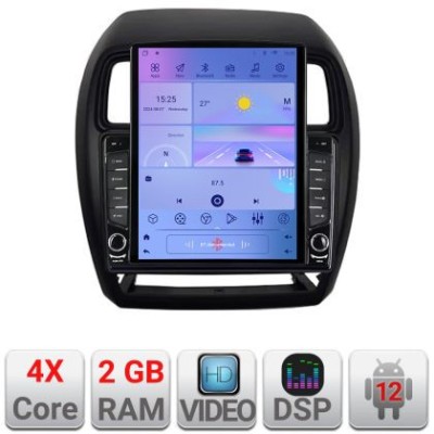 Navigatie Mitsubishi ASX 2017-2021 model facelift Android radio gps internet quad core 2+32 ecran vertical 9.7&amp;quot; Kit-026-facelift+EDT-E708 CarStore Tec foto