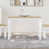 VidaXL Masă de sufragerie &bdquo;Panama&rdquo;, alb, 117x60x75 cm, lemn masiv pin