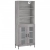 Dulap inalt, gri sonoma, 69,5x34x180 cm, lemn compozit