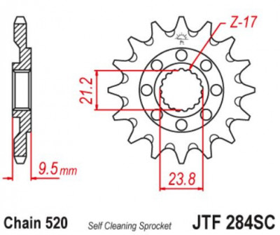 Pinion Fata Honda CR250 foto