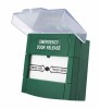 Buton de urgenta resetabil Break Glass pentru control acces, 2NO + 2NC, IP53, verde, EP-62G