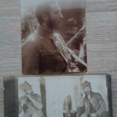 2 foto Soldați români pe front, ww1 - 1916 - 1917