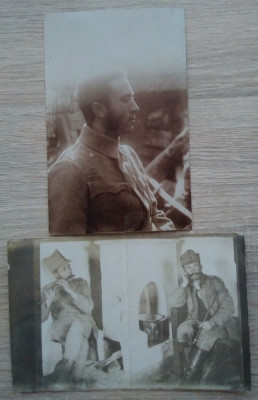 2 foto Soldați rom&amp;acirc;ni pe front, ww1 - 1916 - 1917 foto