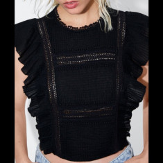 Top Zara, negru, L foto