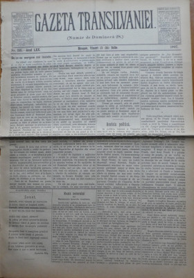 Gazeta Transilvaniei , Numer de Dumineca , Brasov , nr. 155 , 1907 foto