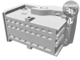 Protecție mufă MCP 1.5K/MCP 2.8 mamă PIN 25 neagră