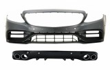 Bara Fata cu Difuzor Evacuare Dubla si Tobe Ornament Mercedes C-Class A205 C205 Coupe Cabriolet (2014-2019) C63 Design Performance AutoTuning