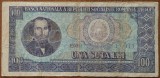 Bancnota 100 Lei 1966 RSR Rom&acirc;nia Circulată - Numismatică Rom&acirc;nească Balcescu