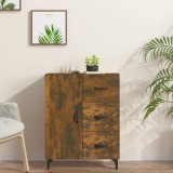 vidaXL Servantă, stejar fumuriu, 69,5x34x90 cm, lemn prelucrat