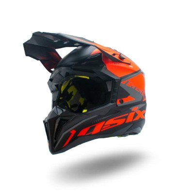 Casca motocross/atv Asix 189, culoare negru/portocaliu, marime S Cod Produs: MX_NEW ASIX189-912 foto
