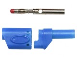 Mufă Banană Albastră 4mm 45A 600VAC Cupru Beriliu