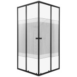 Xenia SQ 90 negru pătrat cabină de duș fără tavă
