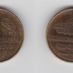 GERMANIA 1 Mannheim Bahnhof Mark Medalie Jeton Token ND