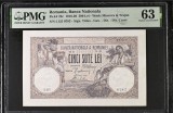 500 lei 1919 PmG 63 unc rar bancnota gradata