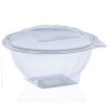 Caserole Plastic 1000ml Diamant cu Capac Bombat, Set 100 buc, EP, Vesela Unica Folosinta, Catering, Delivery Salate, Diametru 18cm