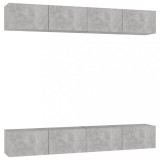 Cumpara ieftin Dulapuri TV, 4 buc, gri beton, 100x30x30 cm, lemn prelucrat