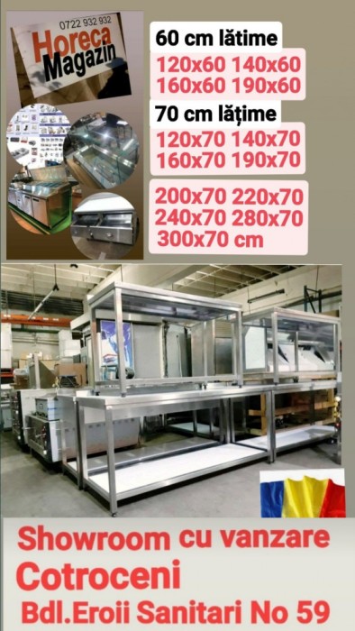HORECA BUCURESTI / MESE INOX / SPALATOARE INOX / MOBILIER INOX la comanda
