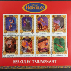 Grenada MNH 1997 / 98 - Disney desene animate Hercules - 4 minicoli (vezi descr)