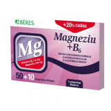 Magneziu + B6, 50 comprimate + 10 gratis, Beres