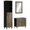 Gossi set mobilier de baie, 3 piese, lemn masiv de mango