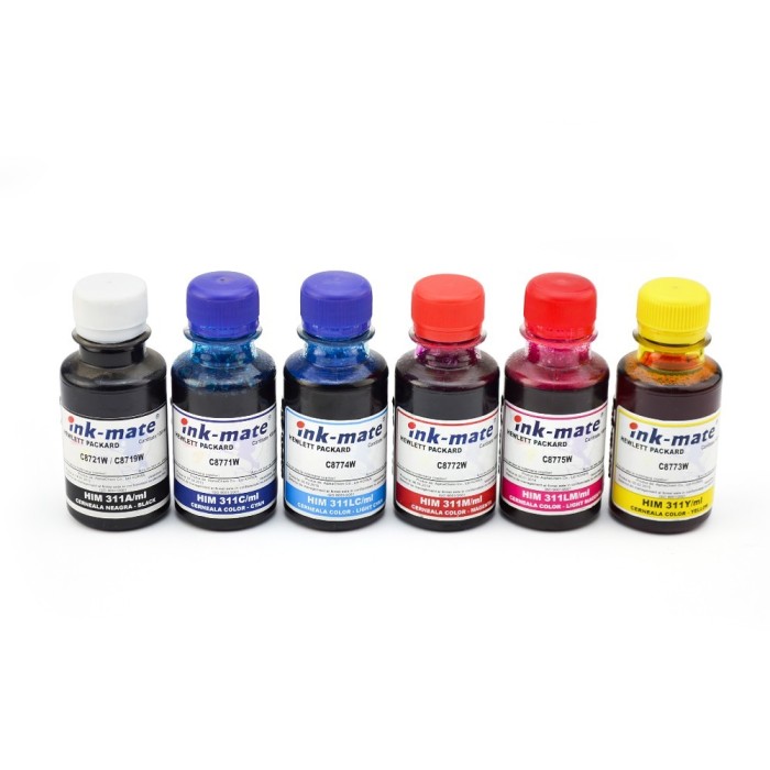 Cerneala refill pentru cartuse HP 6 culori Cerneala refill pentru cartuse HP 6 culori