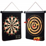 Tabla joc darts magnetic 2 in 1 pentru copii si adulti, cu 6 sageti incluse