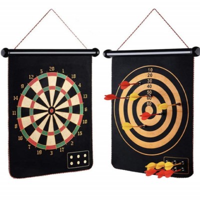 Tabla joc darts magnetic 2 in 1 pentru copii si adulti, cu 6 sageti incluse foto