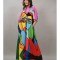 ROCHIE LUNGA CU BUZUNARE IMPRIMEU FATA MANECA SCURTA MIRAGE TALIE UNICA Multicolora