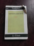 KRISHNAMURTI, PARIS 1961 (CARTE IN LIMBA FRANCEZA)