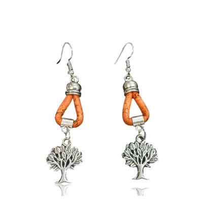 Cercei din pluta Orange Tree foto