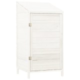 Cumpara ieftin Sopron de gradina, alb, 55x52x112 cm, lemn masiv de brad