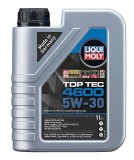Ulei motor Liqui Moly Top Tec 4600 5W30, 1L. Sintetic, protectie uzura, consum redus combustibil, compatibil DPF. Recomandat BMW, MB, VW