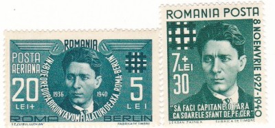 TIMBRE ROMANIA 1940 MISCAREA LEGIONARA CORNELIU ZELEA CODREANU foto