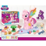 Set creativ plastilina cu unicorn, 10 culori plastilina, +3 ani